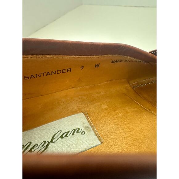 Mezlan Santander Cognac Brown Tassel Loafers Made in Spain Men's Shoes Size 9 W - Picture 5 of 12